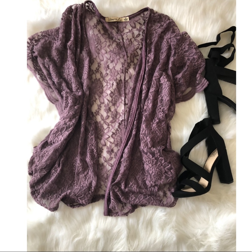 Oversized mesh cardigan